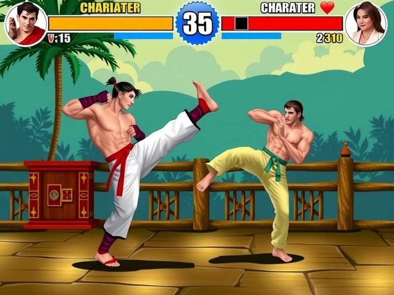 Kick Warrior Karnataka gameplay screenshot showing martial arts combat